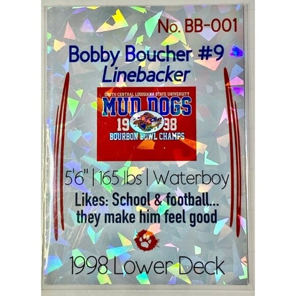 Bobby Boucher Refractor High Quality H2O Waterboy Football Card Novelty Card - Picture 3 of 4